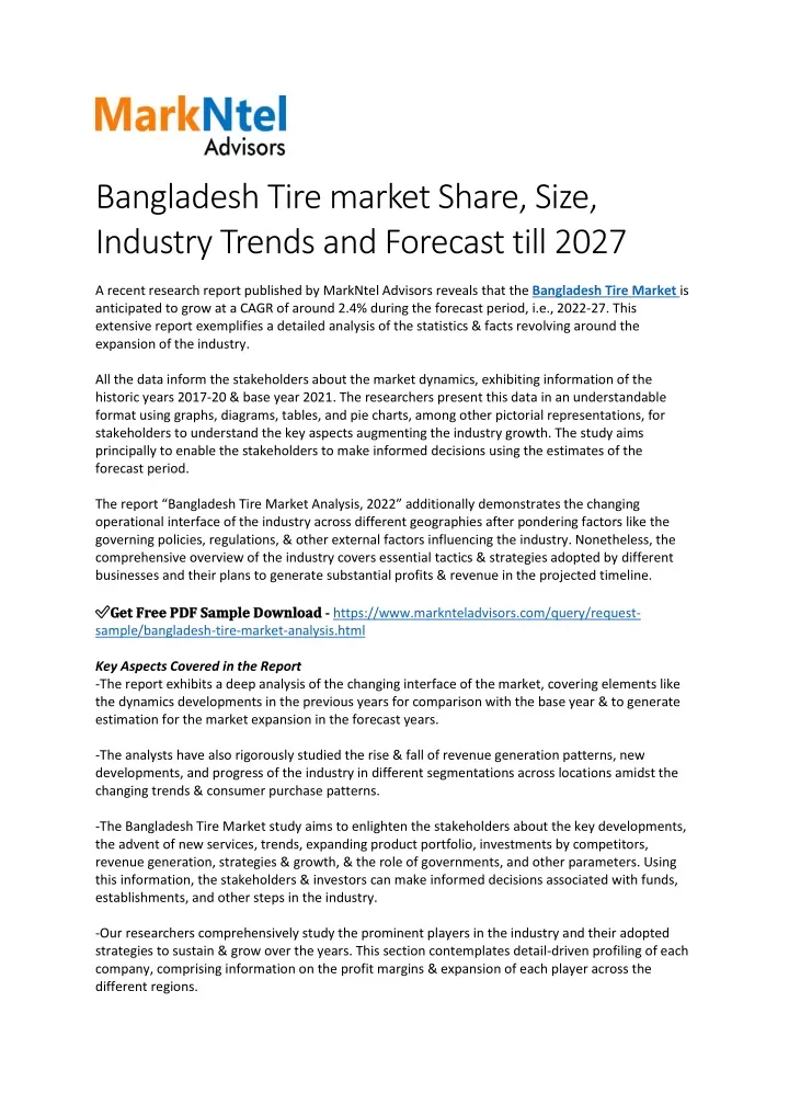bangladesh tire market share size industry trends