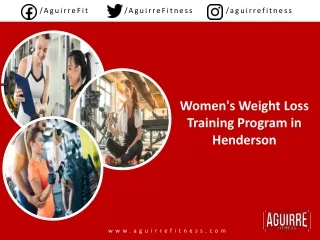 Women's Weight Loss Training Program in Henderson