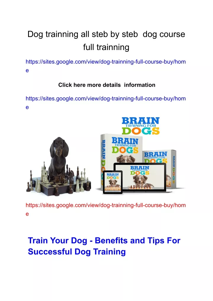 dog trainning all steb by steb dog course full