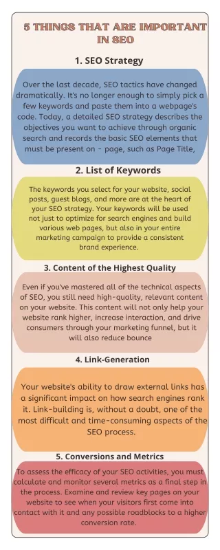 5 Things that are important in SEO