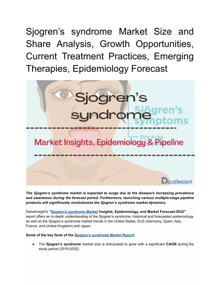 sjogren s syndrome market size and share analysis