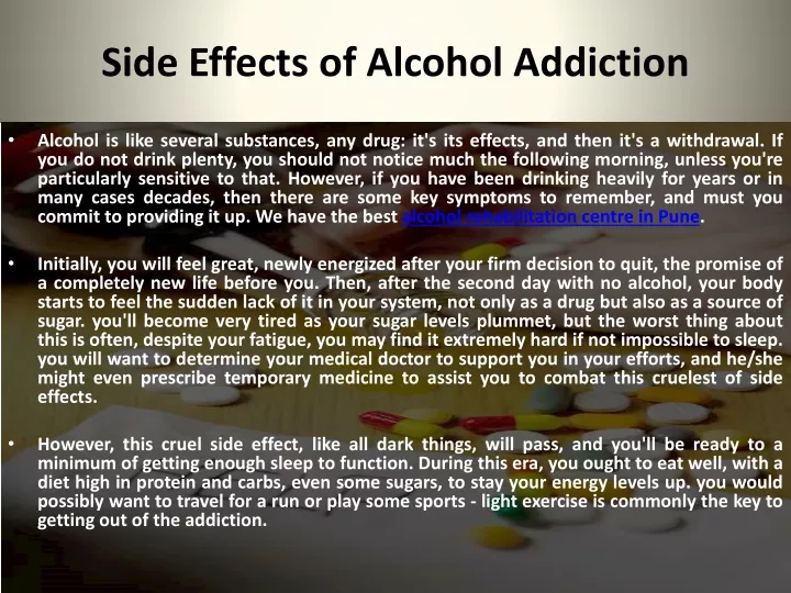 side effects of alcohol addiction