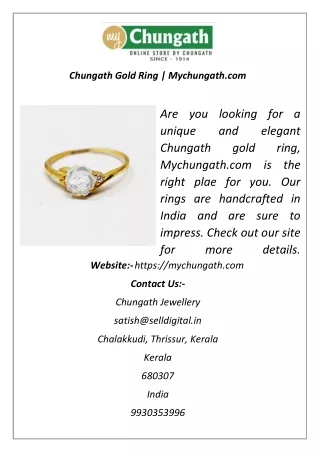 chungath gold ring mychungath com