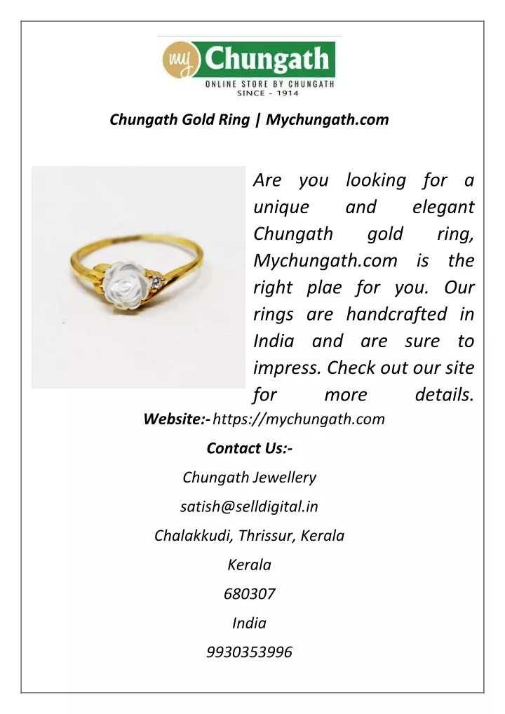 chungath gold ring mychungath com