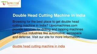 Double Head Cutting Machine in India  Upvcmachines.com