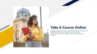 take a course online