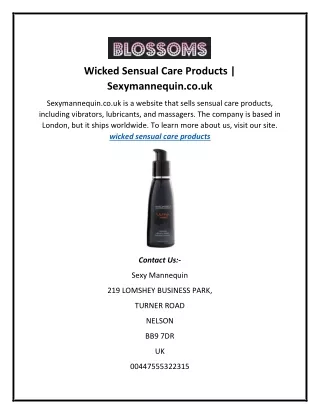 Wicked SensWicked Sensual Care Products | Sexymannequin.co.ukual Care Products