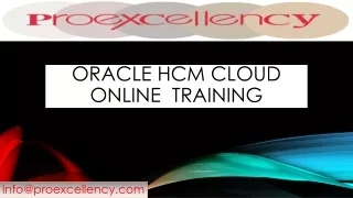 Oracle Cloud HCM Online Training by Proexcellency