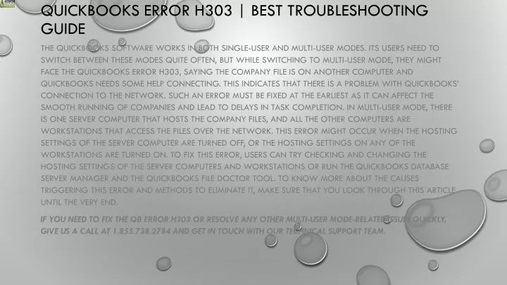 quickbooks error h303 best troubleshooting guide