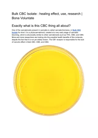bulk cbc isolate healing effect use research bona