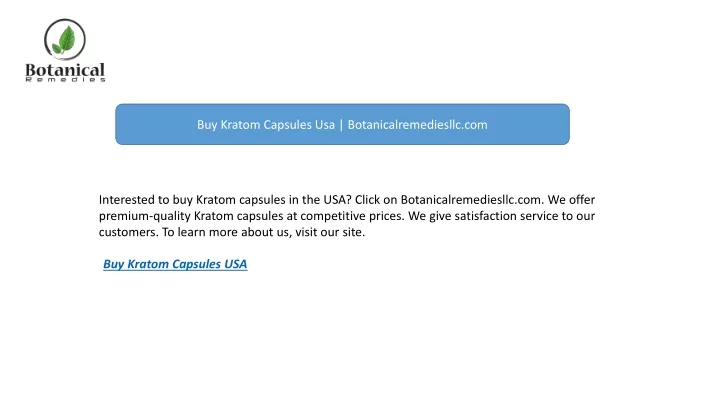 buy kratom capsules usa botanicalremediesllc com