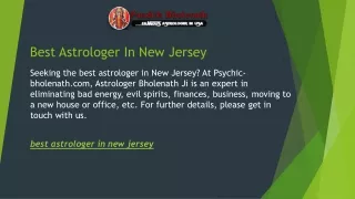 Best Astrologer In New Jersey  Psychic-bholenath.com
