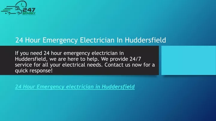 24 hour emergency electrician in huddersfield