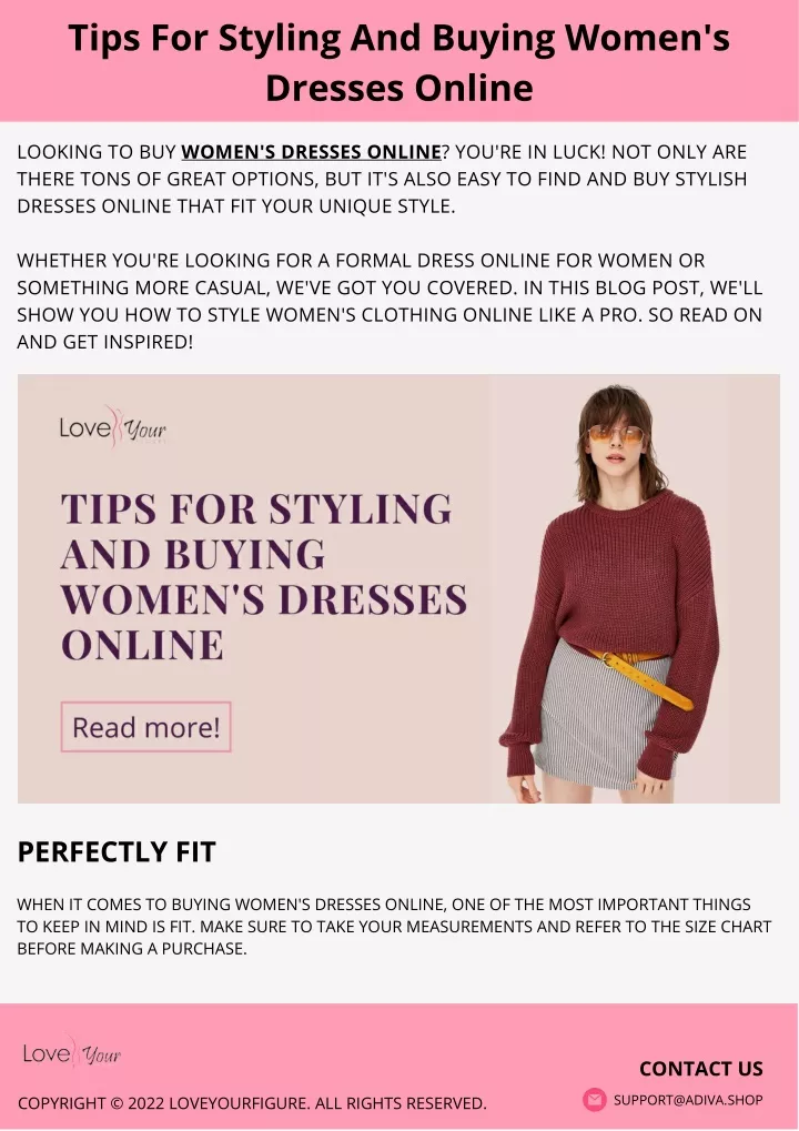 tips for styling and buying women s dresses online