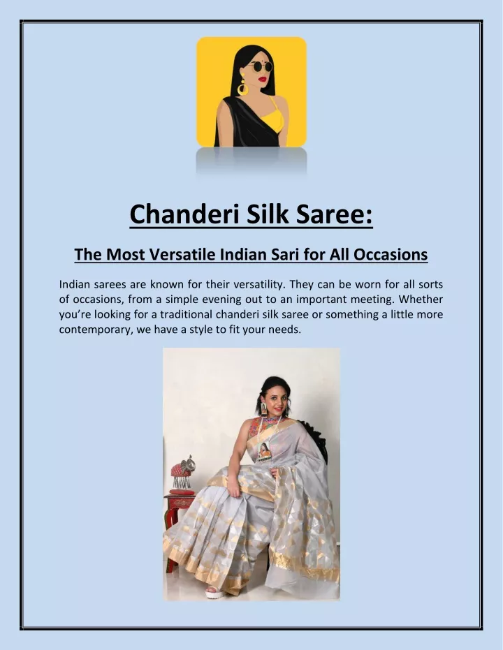 chanderi silk saree