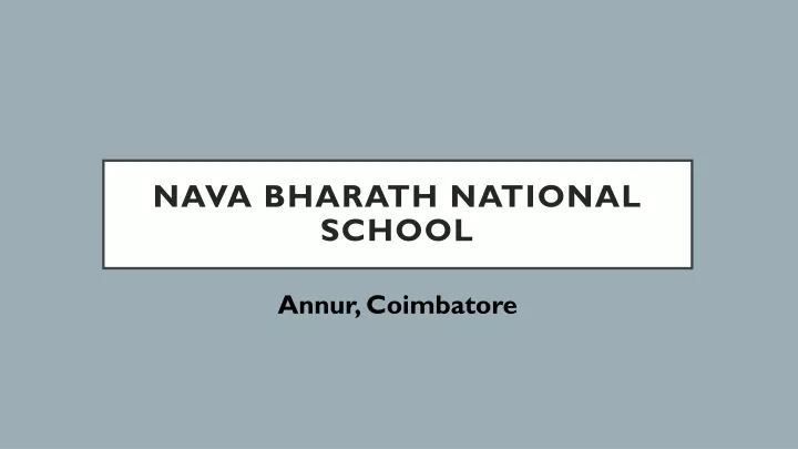 nava bharath national school