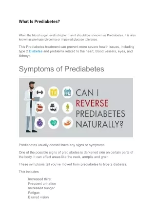 What Is Prediabetes