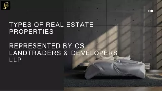 Types of Real estate properties