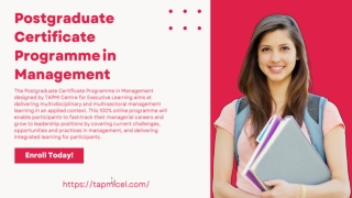 PGCPM | Postgraduate Certificate Programme in Management