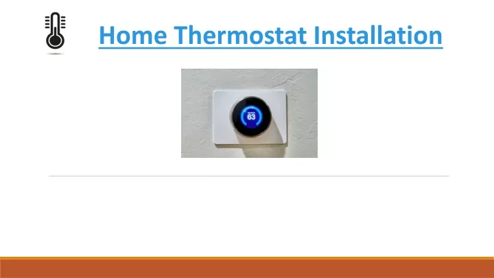 home thermostat installation