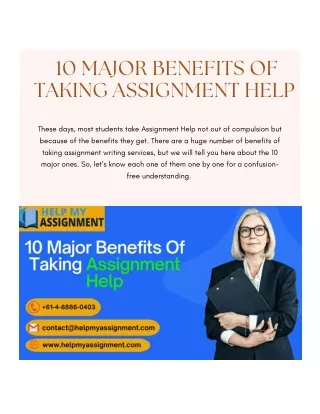 10 Major Benefits Of Taking Assignment Help