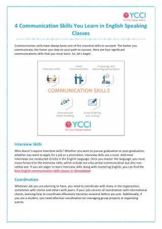 4 communication skills you learn in english