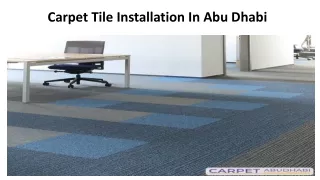 carpet tile installation in abu dhabi