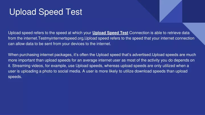 upload speed test