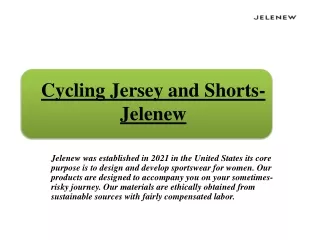 Cycling Jersey and Shorts- Jelenew