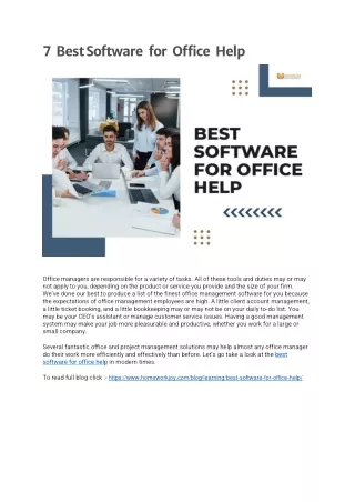 7 best software for office help