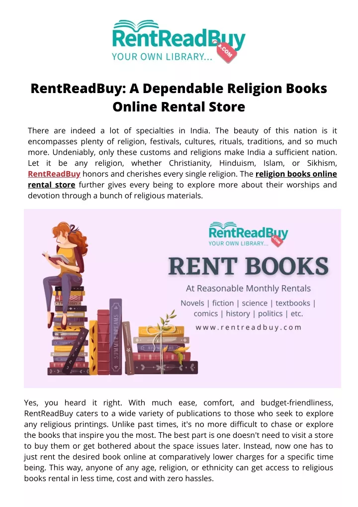 rentreadbuy a dependable religion books online