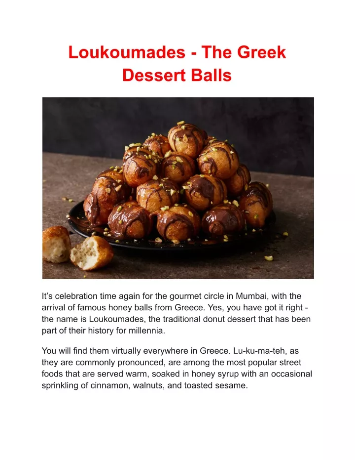 loukoumades the greek dessert balls