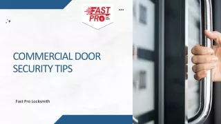 COMMERCIAL DOOR SECURITY TIPS