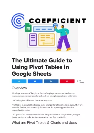 Google Sheets Pivot Tables