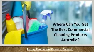 Buying Commercial Cleaning Products