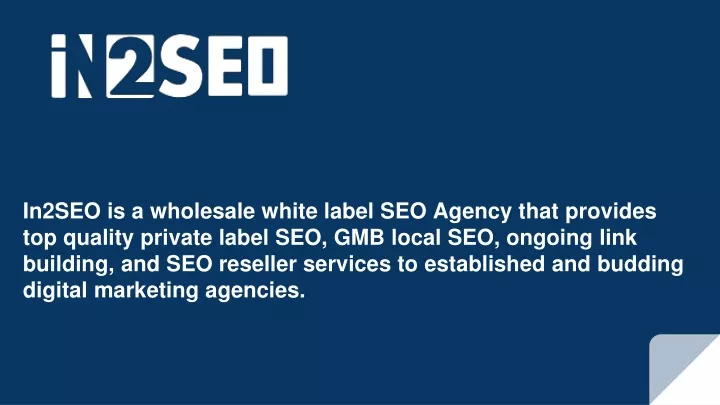 in2seo is a wholesale white label seo agency that