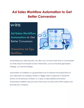 Ad Sales Workflow Automation to Get Better Conversion-Streamline Ad Ops Workflow