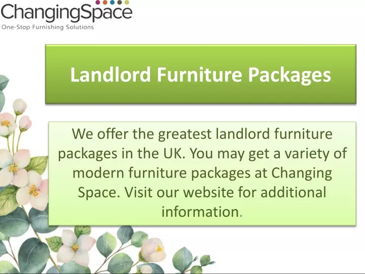 landlord furniture packages