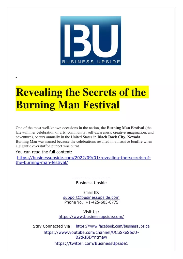 revealing the secrets of the burning man festival