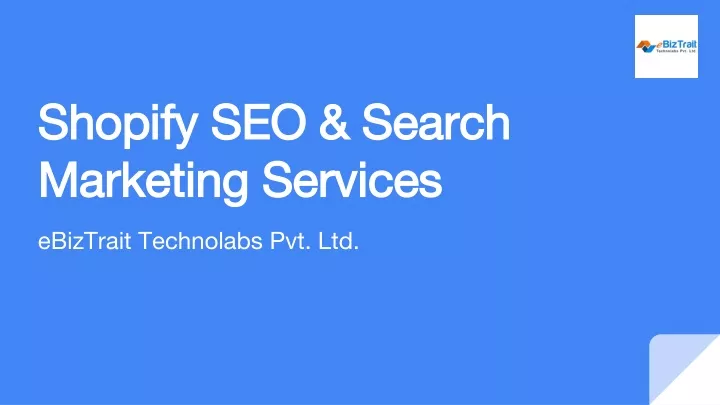 shopify seo search marketing services