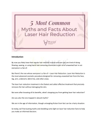 5 Most Common Myths and Facts About Laser Hair Reduction