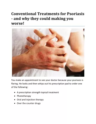 Conventional Treatments for Psoriasis