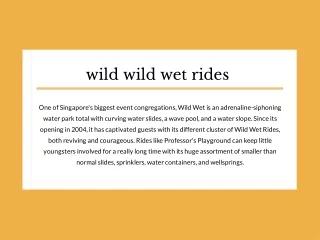 wild wild wet rides