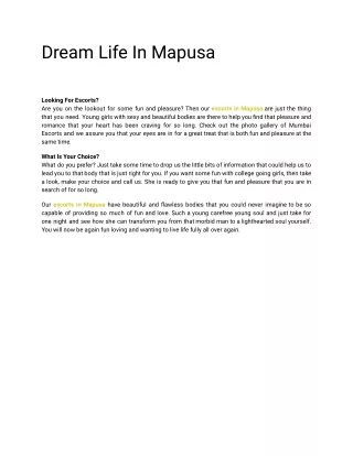 Escorts in Mapusa