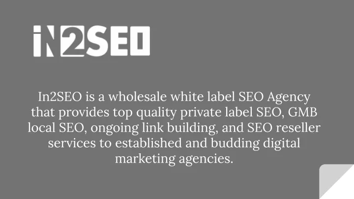 in2seo is a wholesale white label seo agency that