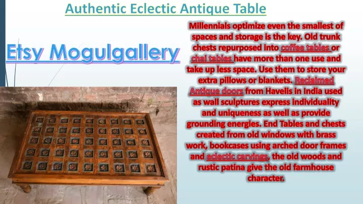 authentic eclectic antique table