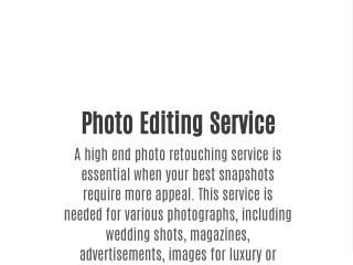 Professional photo editing service provider