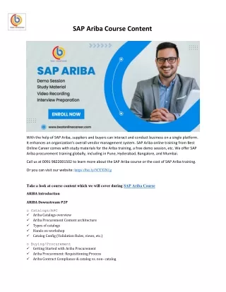 SAP Ariba Online Training | SAP Ariba Course Content
