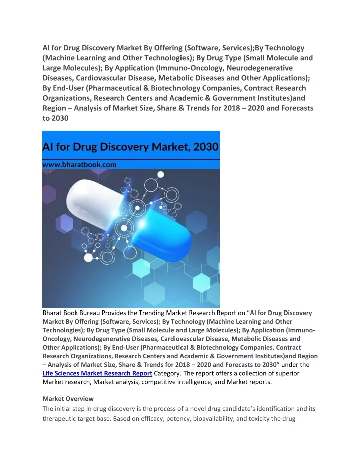 PPT - AI For Drug Discovery Market, 2018-2030 PowerPoint Presentation ...