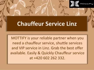 chauffeur service linz
